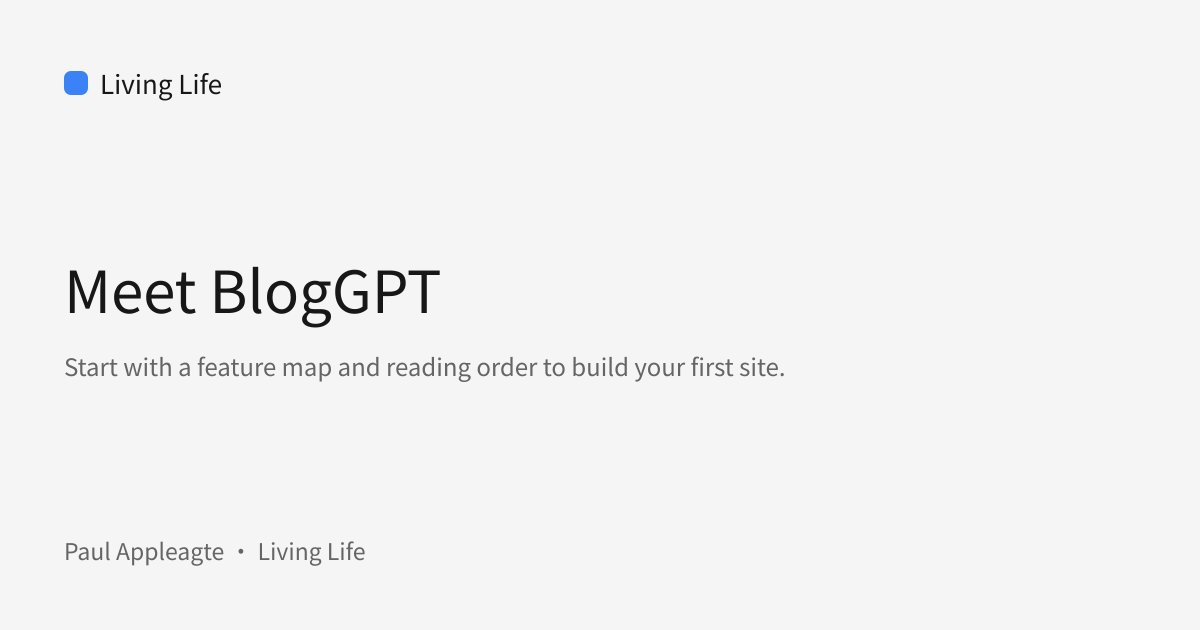 Share cover: Meet BlogGPT