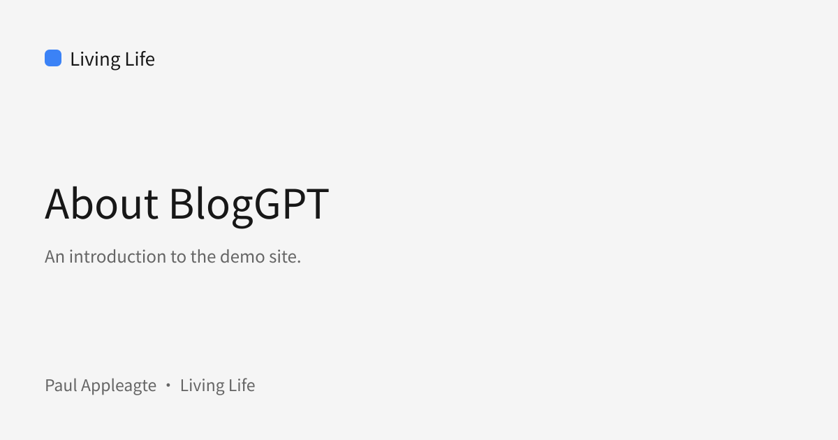 Share cover: About BlogGPT